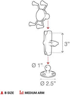 RAM MOUNTS X-Grip Drill-Down Phone Mount – Flat Surface Mount - Image 5