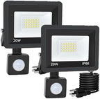Motion Sensor Flood Light Outdoor, Plug in Motion Sensor Light by Rerbio
