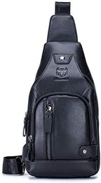 Hebetag Leather Sling Bag Casual Daypack - Image 8
