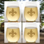 Set of 4 Shatterproof Designer 16 oz Plastic Wine Glasses MADE in the USA - Image 2