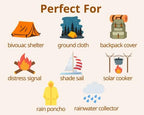 Grizzly Gear Emergency Mylar Thermal Blankets Survival Kit Camping Space Blanket - Image 5