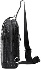 Hebetag Crocodile Genuine Leather Sling Bag Backpack - Image 5