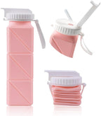 EOBTAIN Pink Travel Collapsible Water Bottle - Image 2