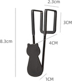 3Pcs- Over Cabinet Door Hooks Iron Decorative Cat Over The Cupboard Drawer - Image 5