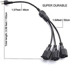 3.3FT 3 Prong 1 to 3 Extension Cord Splitter, Indoor Outdoor Power Cable - Image 3
