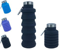 Collapsible Water Bottles 24oz, Odorless BPA-Free Silicone, Leak-Proof Foldable by VadoWorld