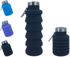 Collapsible Water Bottles 24oz, Odorless BPA-Free Silicone, Leak-Proof Foldable by VadoWorld