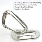 12kN 3.2"x2" Heavy-Duty Carabiner Clips - Image 2
