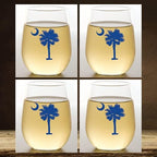Set of 4 Shatterproof Designer 16 oz Plastic Wine Glasses MADE in the USA by Unknown