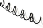 Black Wall Mounted Coat Rack, Decoration Wave Shaped Wall Hooks, Heavy-Duty by FKLOYP