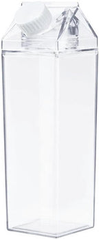 Jinberry 500ml/17Oz Cute Clear Milk Carton Water Bottle Portable Drinkware - Image 8
