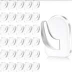 20 Pcs Clear Adhesive Wall Hooks by Unknown