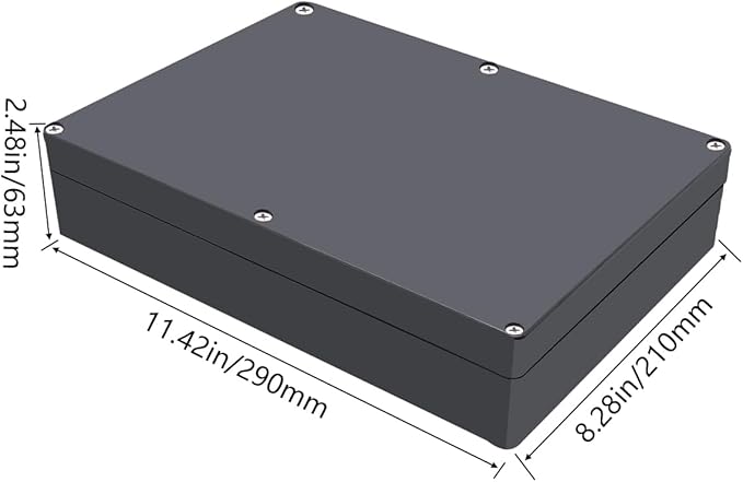 Project Box IP65 Waterproof Junction Box ABS Plastic Black Electrical Boxes DIY - Image 2