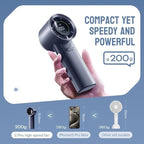 MUXNW Mini Turbo Jet Fan: Portable Small Pocket Handheld Personal Rechargeable - Image 8