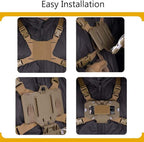 Foldable Tactical Vest Chest Rig Phone Holder, Molle Plate Carrier Pouch - Image 7