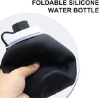 Collapsible Silicone Water Bottle 22oz/650ml, Skull Pattern Foldable Water - Image 4