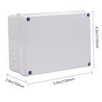 Electrical Box, ABS Plastic Project Box Power Cord Enclosure White 5.9 x 4.3 x - Image 2