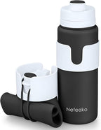 Nefeeko Collapsible Water Bottle, BPA Free 26oz Foldable Water Bottle by Nefeeko