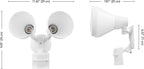 Globe Electric 17000273 180-Degree 240 W Twin Head White Hardwired Motion - Image 8