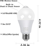 Aukora Motion Sensor Light Bulbs 4-Pack, 12W E26 Motion Activated Dusk to Dawn - Image 2