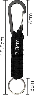 BRAVESHINE Paracord Keychain Carabiner Clip, D Ring Lanyard Hanger Stroller Hook - Image 2