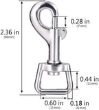 Swivel Snap Hooks, Lucky Goddness 20pcs Metal Heavy Duty Square Eye Clasp - Image 4