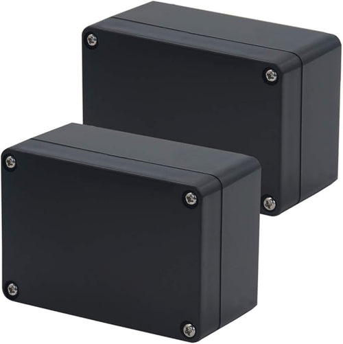 2 Pack Project Box ABS Plastic Black Electrical Boxes IP65 Waterproof DIY by Otdorpatio