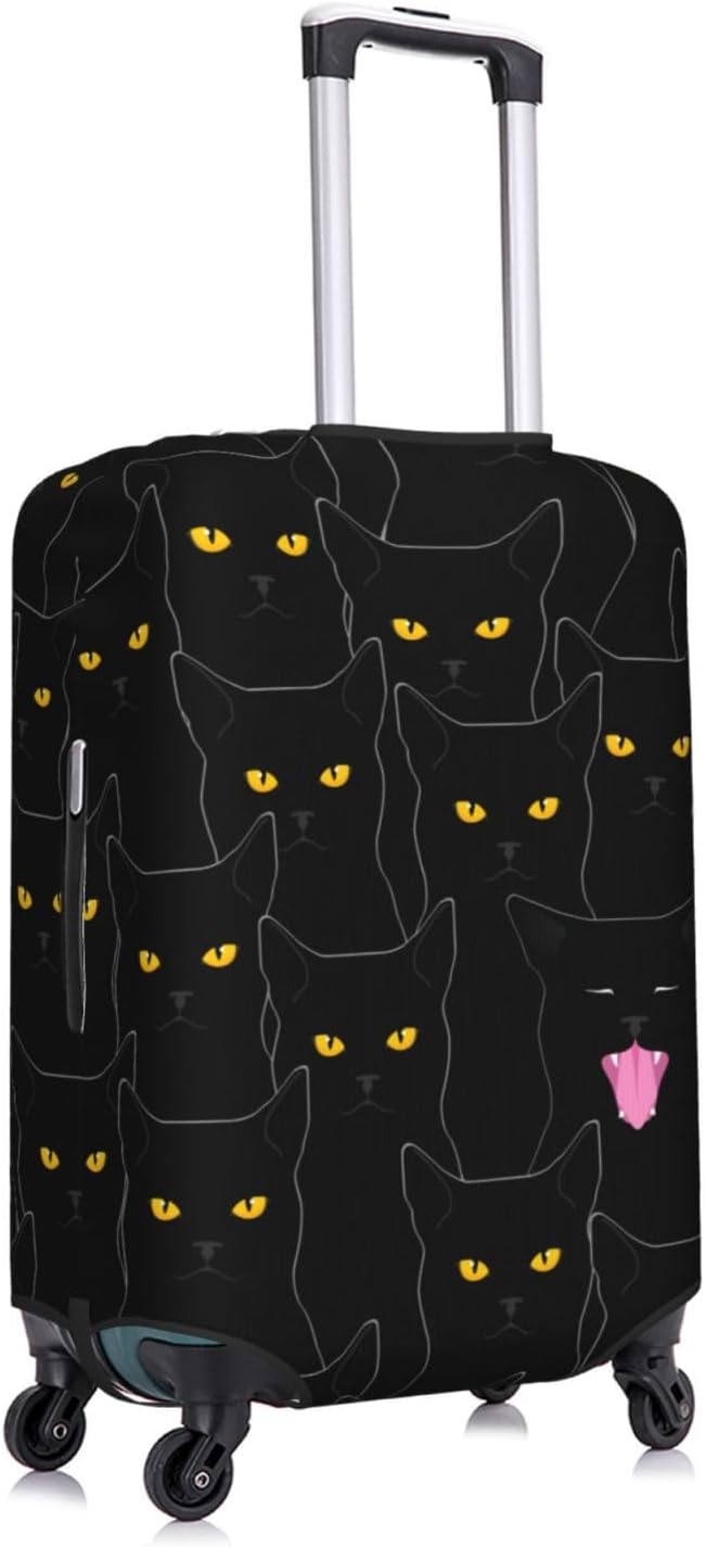 Black Cat Elastic Luggage Cover, Suitcase Protector - Image 3