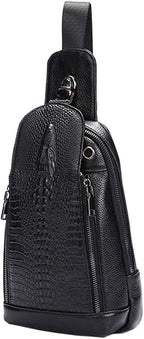 Hebetag Crocodile Genuine Leather Sling Chest Bag - Image 2