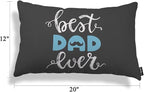 EKOBLA Happy Father's Day Lumbar Pillow Cases Best Dad Ever Mustache Beard - Image 5