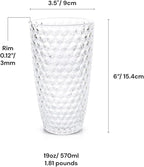 BELLAFORTE Shatterproof Tritan Plastic Tall Tumbler, 19oz Drinking Glasses Set - Image 7