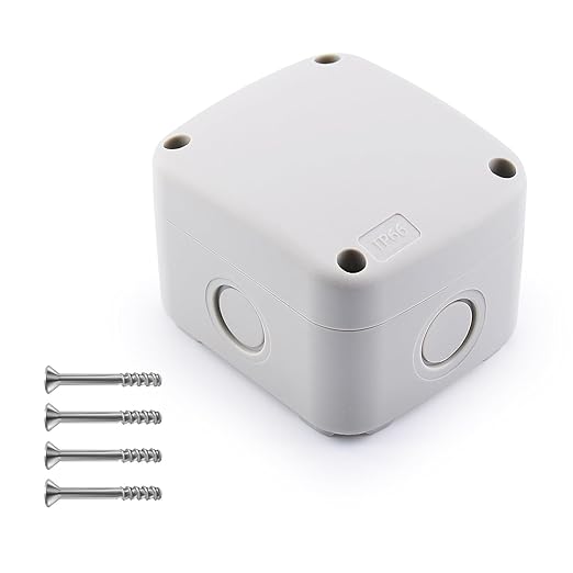 SuperInk White Junction Box ABS Plastic IP66 Waterproof, Dustproof Universal by SuperInk