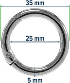 Paracord Planet Spring Gate O Rings – Available in 3/4 Inch and 1 Inch Sizes – - Image 4