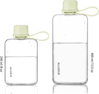 Portable Flat Water Bottle, BPA Free Reusable Tritan Plastic Travel Water - Image 4