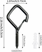 30 Pcs Black Eye Hooks Screw Heavy Duty, Ceiling Hooks - Image 2