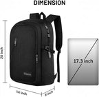 Mancro Laptop Backpack for Travel 17.3 in Anti-Theft Business Backpack Large - Image 5