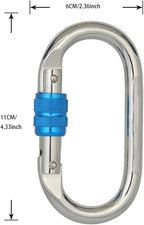 Heavy Duty Locking Climbing Carabiner Clip CE Rated 25 kN 5600 LB Rugged - Image 2
