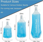 CLINTT 500ml Soft Flask, Foldable Running Water Bottle, TPU Folding Soft Water - Image 2
