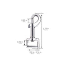 Swivel Snap Hooks, Lucky Goddness 10pcs Metal Heavy Duty Square Eye Clasp - Image 4