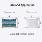 TKS MITLAN Abstract Wave Pillow Covers 12 x 20 Inch Ocean Sea Water Gradient - Image 4