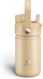 Kids Insulated Water Bottle - 12oz Stainless Steel Water Bottle with Dual Spouts by ENCOOL