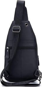 Hebetag Leather Sling Bag Hiking Daypack - Image 3