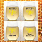 Wine-Oh! Set of 4 Shatterproof Designer 16 oz Plastic Wine Glasses MADE in the - Image 5