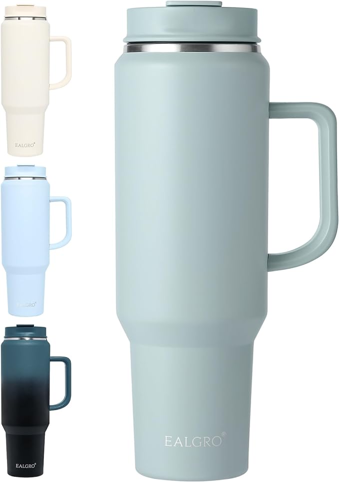 EALGRO 50 oz Tumbler with Handle, Insulated Tumblers with Lid and Straw by EALGRO