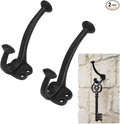 Mystic Colonial Rustic Medieval Cast Iron Wall Hooks | Vintage Black Finish by SaKeGa
