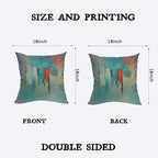 TKS MITLAN Colour Paint Pillow Cover 18x18 inch Modern Art Made - Image 2