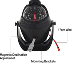Marine Compass for Boat LED Light Navigation Pivoting Electronic Automotive - Image 2