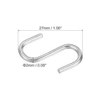 PATIKIL 1" S Shaped Hooks, 12 Pack Multipurpose S Hanging Hooks - Image 2