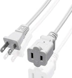 2-Pack Indoor Extension Cord 10FT, 2 Prong Extension Cords White, US - Image 4