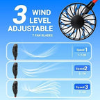 Portable Neck Fan Rechargeable Personal Hand-Free Fan Mini USB Wearable - Image 3